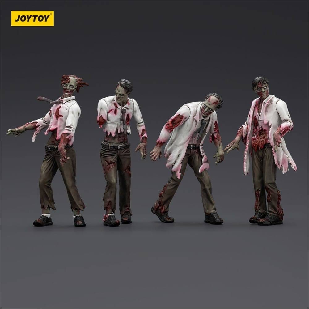 01604 Zombie Dark Source 4-Pack Scientists (Male)