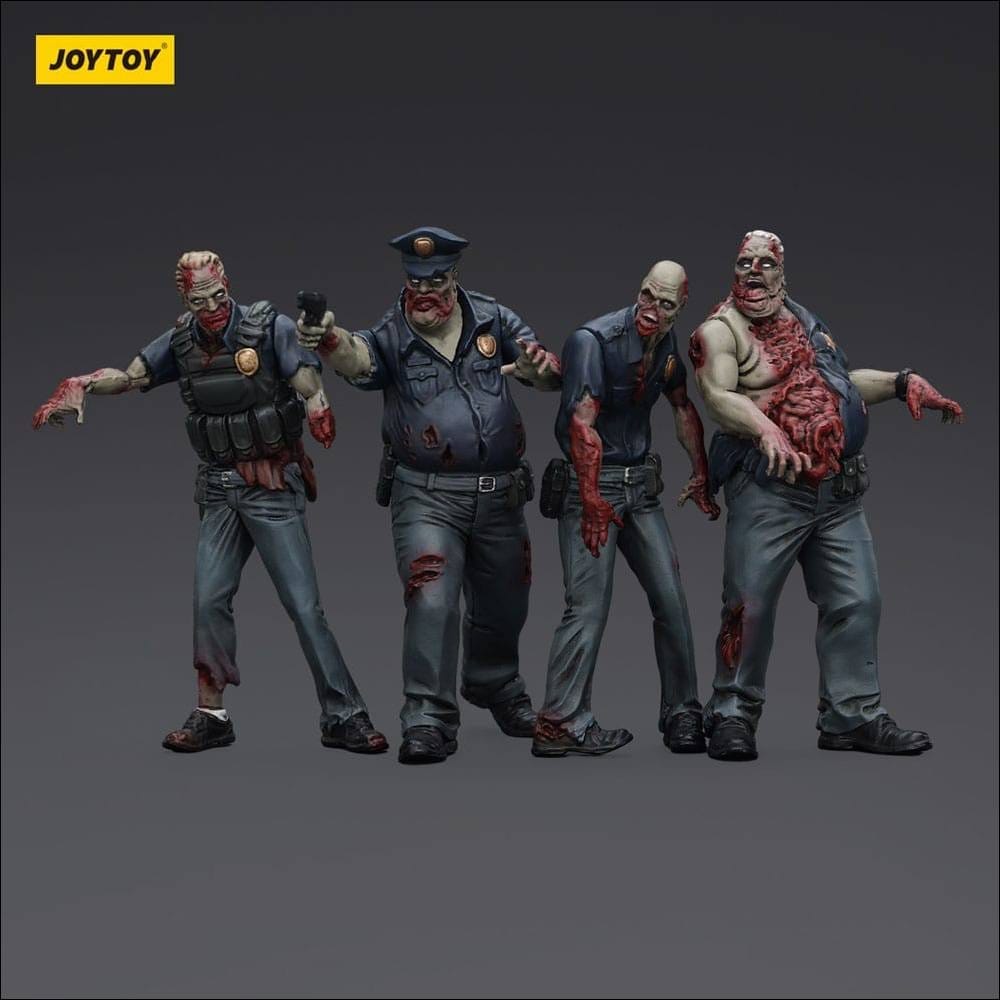 01635 Zombie Dark Source 4-Pack Police (Male)